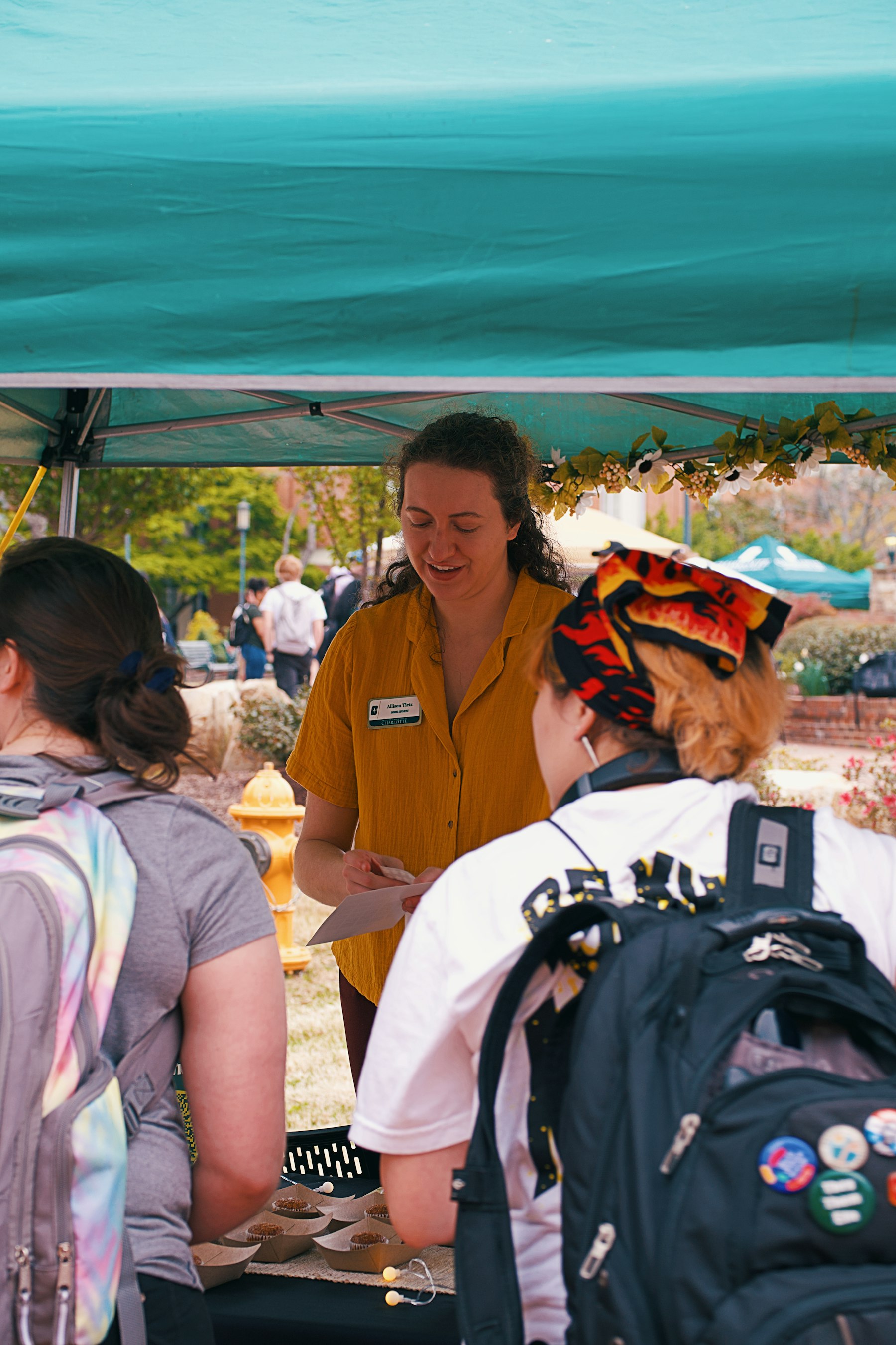 Community members at a hands-on workshop
